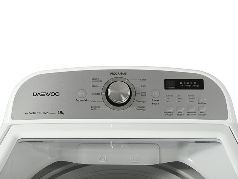 Lavadora Daewoo DWFDG1B386CWW3 19 KG Back Panel Grado Eco Blanca