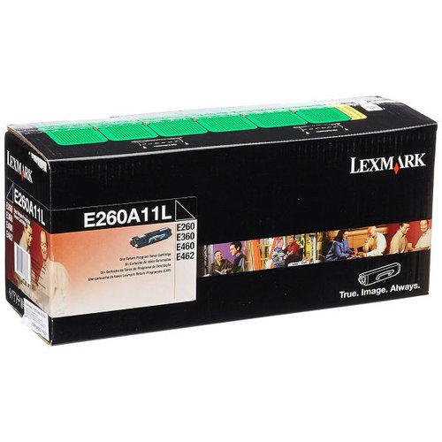 Toner Lexmark E260DN con rendimiento para 3500 hojas