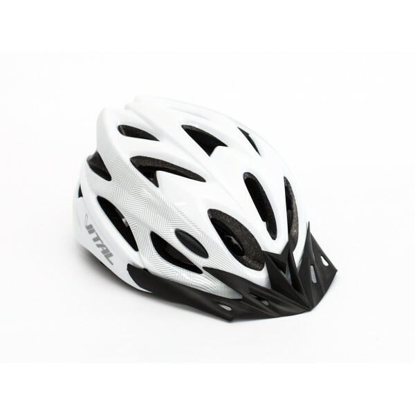 CASCO VITAL PHOENIX BLANCO T- GRANDE, 215GR. 18 VENTILACION, IN MOLD, CON VISERA. 58-61 (CM)