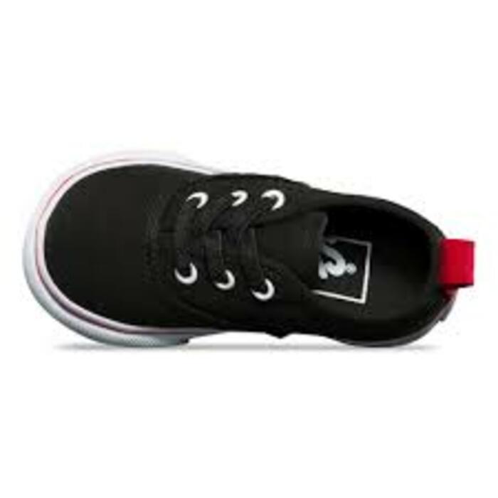 tenis vans rojos con negro