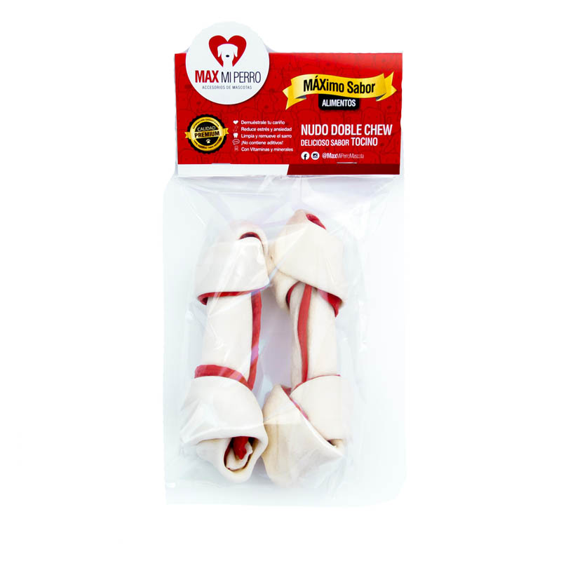 Hueso De Carnaza Doble Sabor - Tocino 6-7