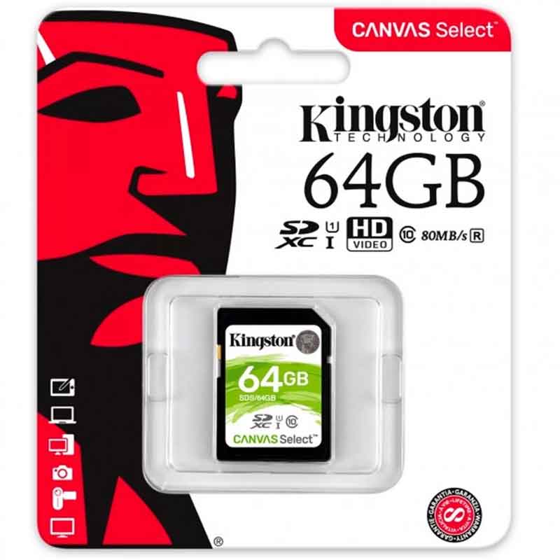 Memoria Sd Xc 64gb Graba Video Full Hd Kingston Sds/64gb