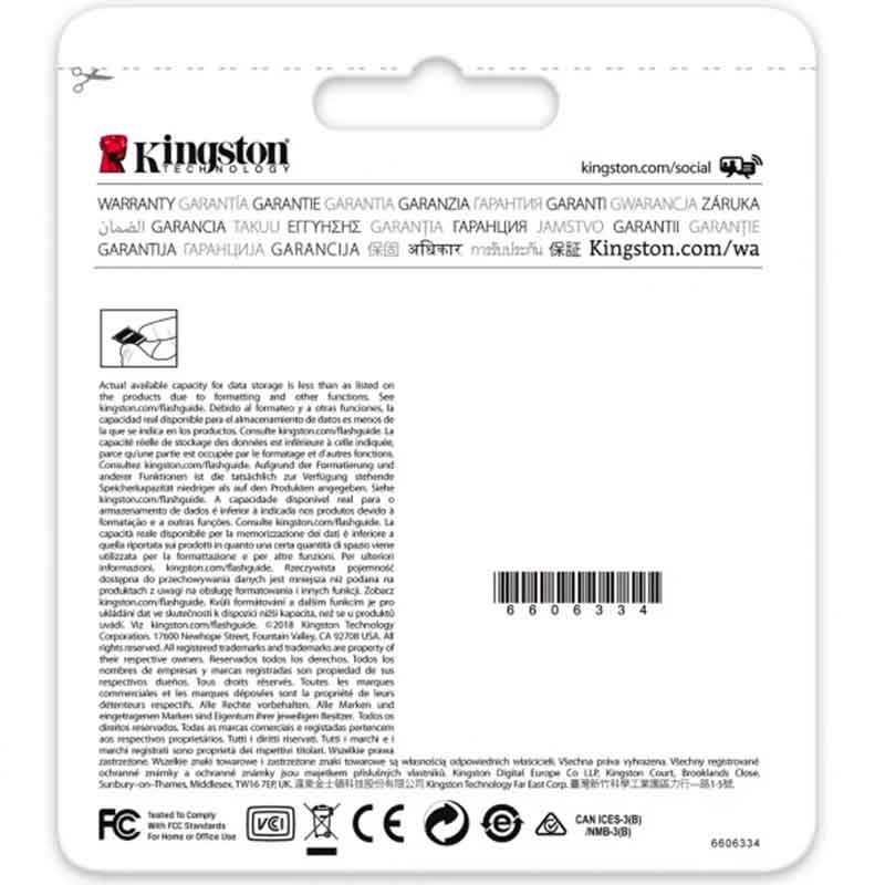 Memoria Sd Xc 64gb Graba Video Full Hd Kingston Sds/64gb