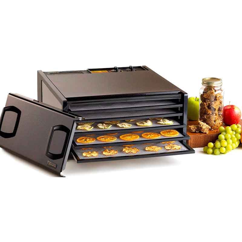 Deshidratador de Alimentos 5 Charolas en Acero Inoxidable Excalibur Más Regalo Batidora de Inmersión 2 Vel Cuisinart