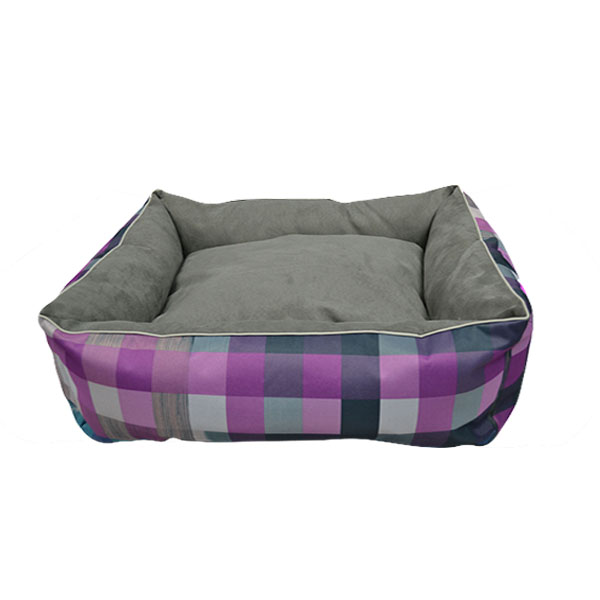 Cama Grande Para Mascota Modelo Cuadros Lunics Pets