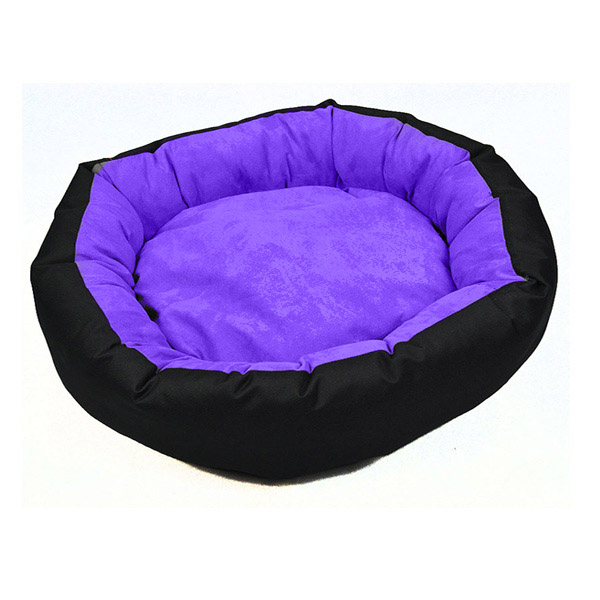 Cama Para Perro Circular Grande Cojin Azul Lunics Pets