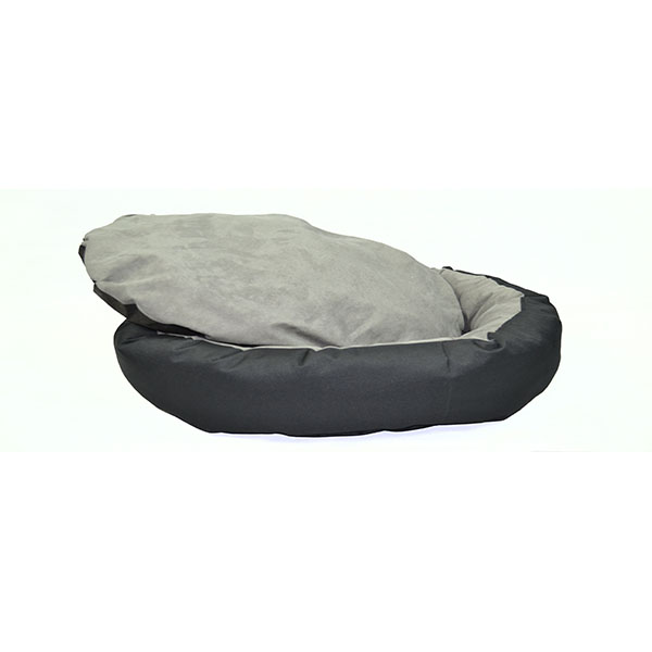 Cama Circular Para Perro Mediano Gris Lunics Pets