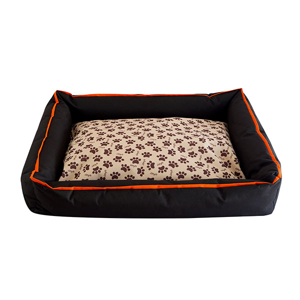 Cama Para Perros Mediana Huellitas Negras Lunics Pets