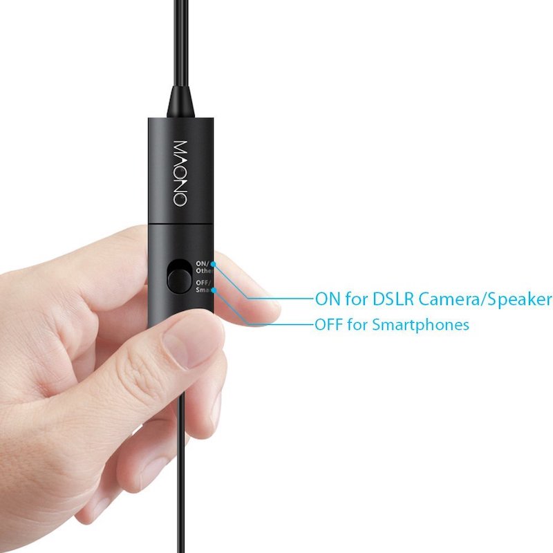 Micrófono Dual AU200 Maono Micrófono Lavalier 7 Basic Clipon y Omnidireccional Negro 