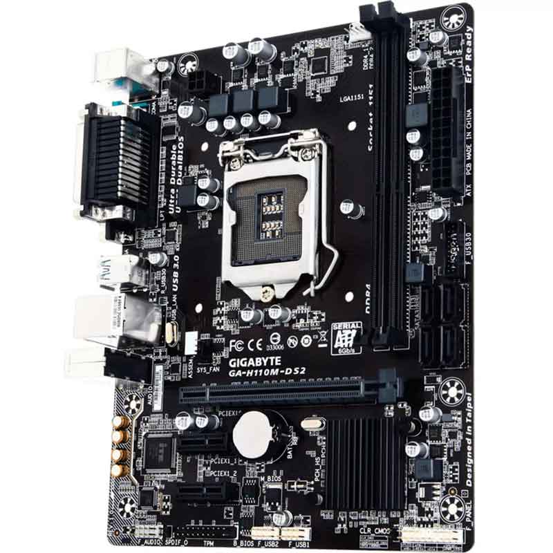 Tarjeta Madre Gigabyte Ga-h110m-ds2 Ddr4 1151 Usb 3.0 Vga