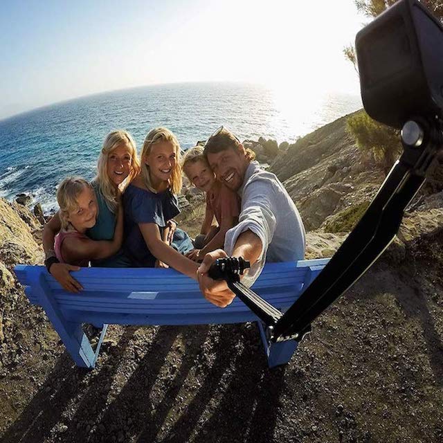 Selfie Stick 3Way para Cámaras Deportivas Go Pro SJCAM Xiaomi con Grip 