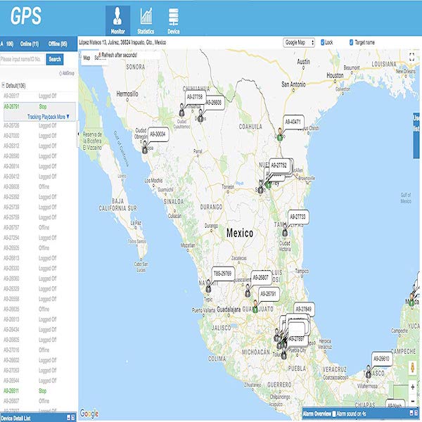 Rastreador GPS A9 con Seguimiento en Tiempo Real Azul