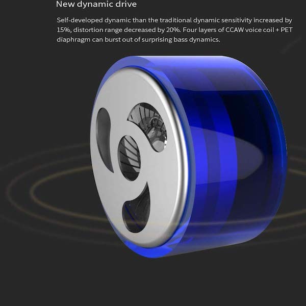 Audífonos KZ ES3 con Micrófono HiFi Híbridos Pro Jack 35mm para Gaming PC Xbox One PS4 Azul