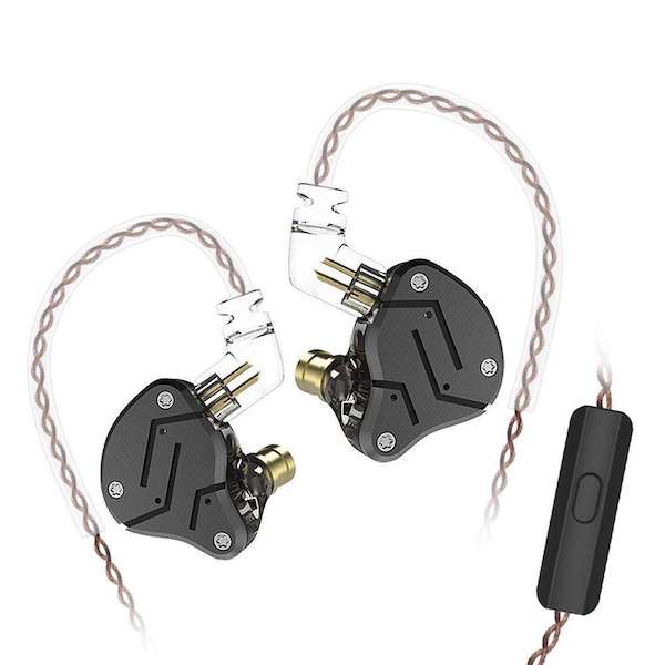 Audífonos KZ ZSN HiFi Dual Dynamics Drivers Híbrido Negro