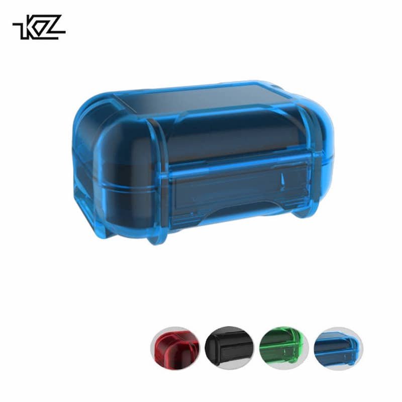 Estuche KZ ABS Rígido Para Audífonos Resina de Alta Resistencia Compacto Ligero Azul