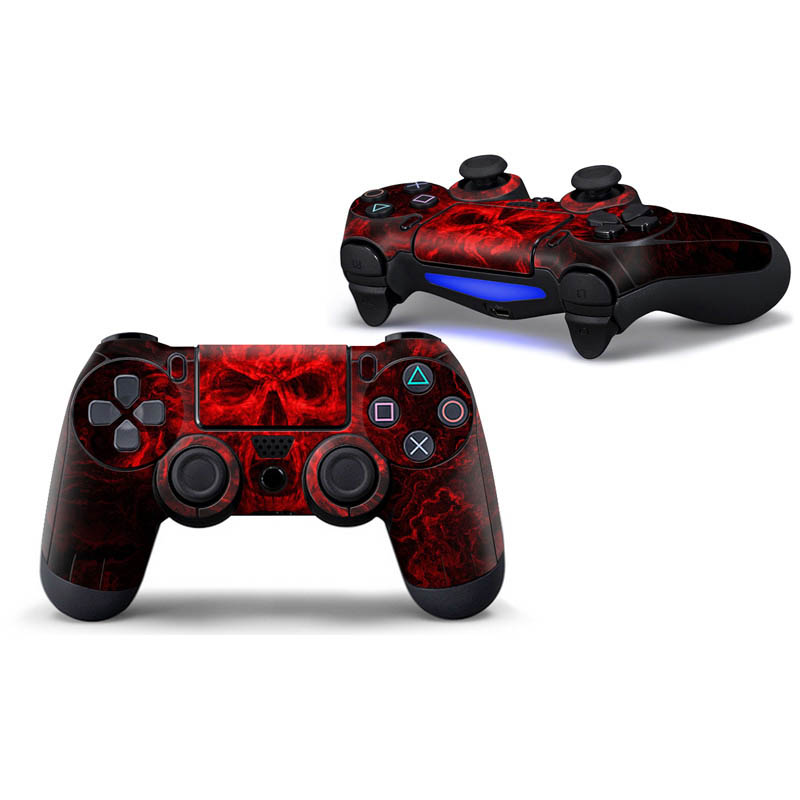 Ps4 Skin Estampa Control Playstation 4 Calavera Roja