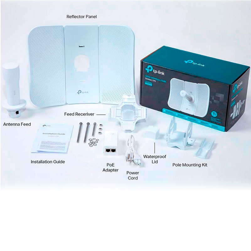 Access Point TP-LINK CPE610 5Ghz 23dBi PoE Exterior 20Km 300Mbps 