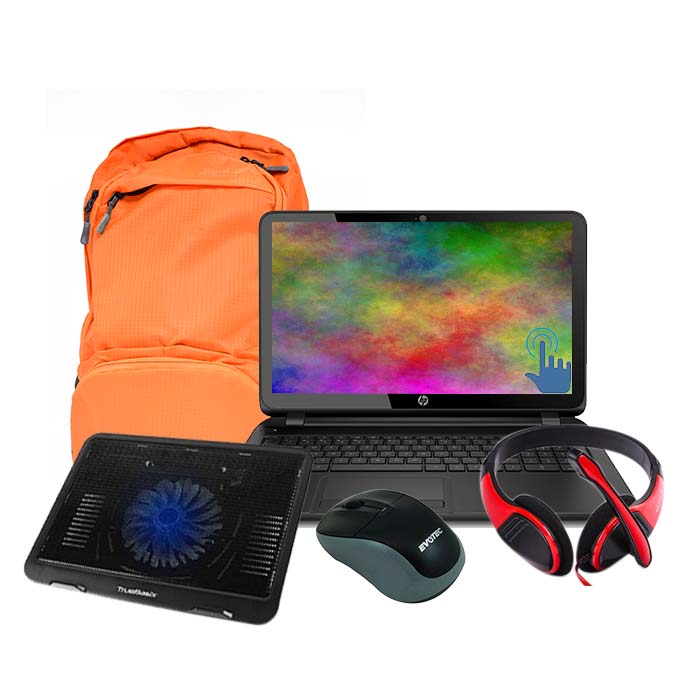 Laptop Hp 15.6 Touch Hd Intel Quadcore Hdd 1tb Ram 4gb + KIT / Reacondicionada