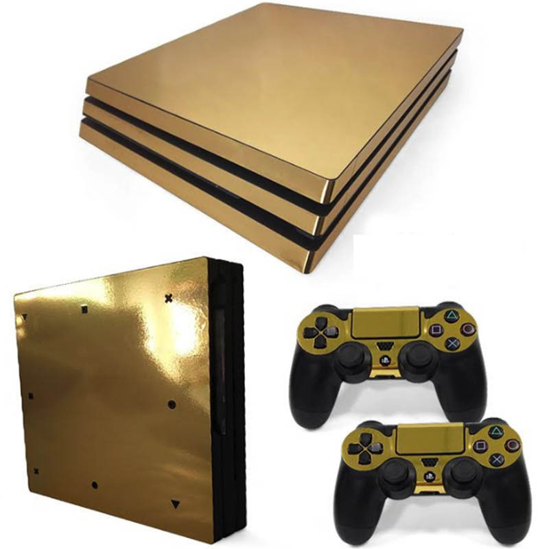 Ps4 Pro Skin Estampa Pegatina Para Playstation 4 Pro Oro