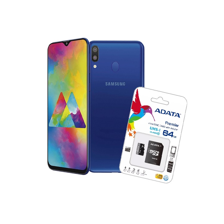 Celular Samsung Galaxy M20 32GB RAM 3GB Super Bateria Nuevo AZUL + Micro SD 64GB