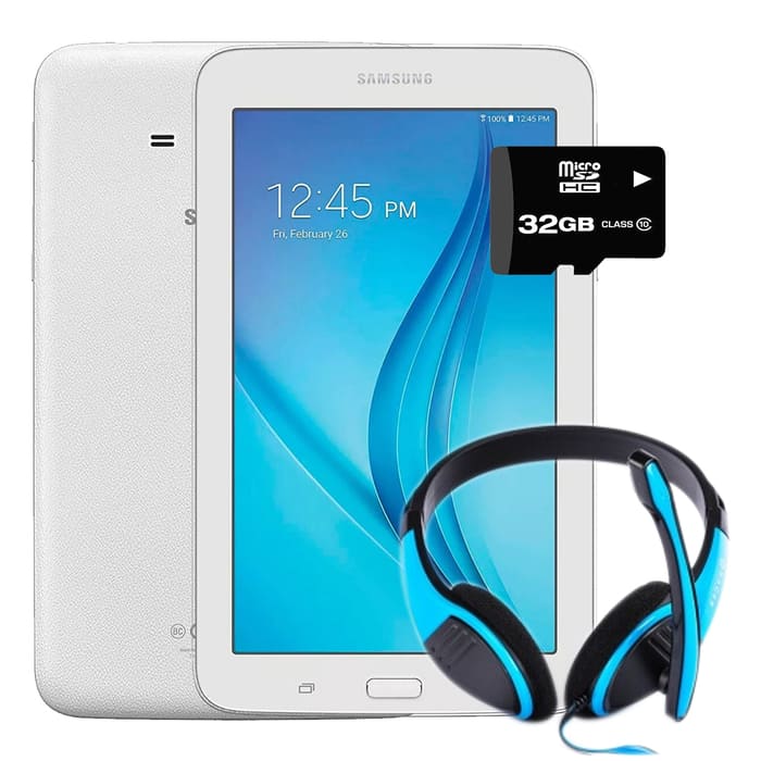 Tablet Samsung Galaxy Tab 3 Lite SM-T113 blanco + Audífonos + microsd 32GB