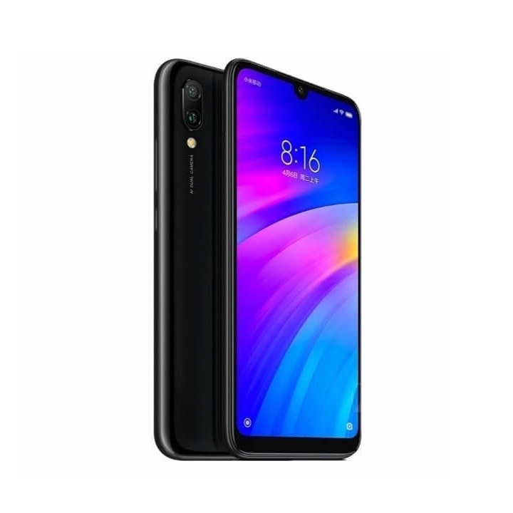 Celular Xiaomi Redmi 7 32Gb 3Gb Ram 6.26 pulgadas 12+2MP Desbloqueado NEGRO