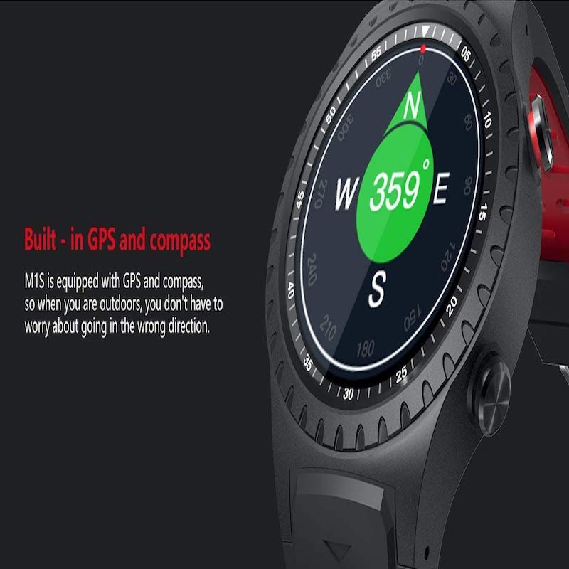 Smart Watch M1S GPS MultiSport SIM IP65 Notificaciones Brújula Android y IOS Gris