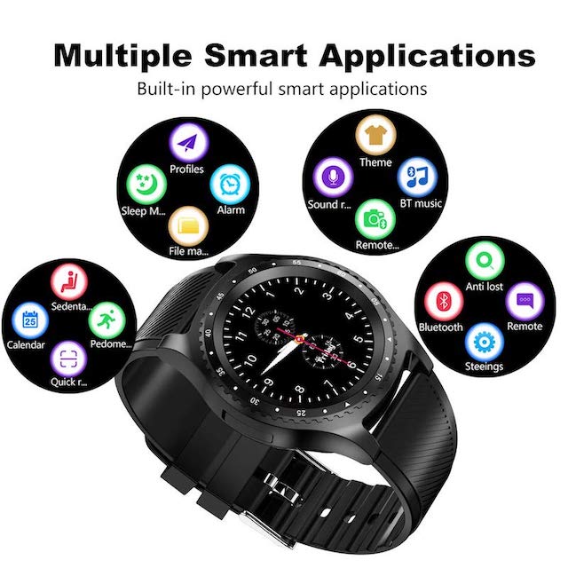 Smartwatch L9 con Cámara Espía Micro SD MultiApps Negro