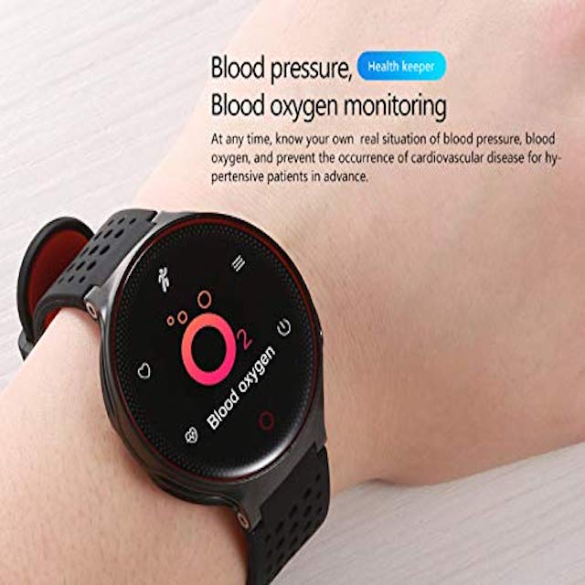 Smartwatch X2 Plus Resistente al Agua IP68 Monitores de Presión Oxigeno y Frecuencia Cardiaca Rojo