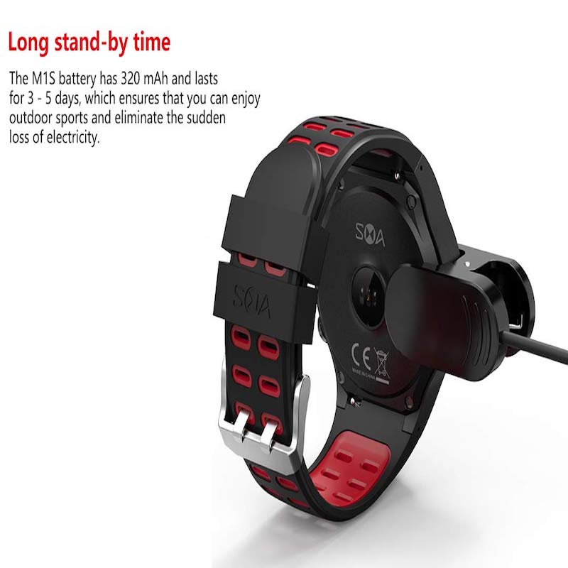 Smart Watch M1S GPS MultiSport SIM IP65 Notificaciones Brújula Android y IOS Azul