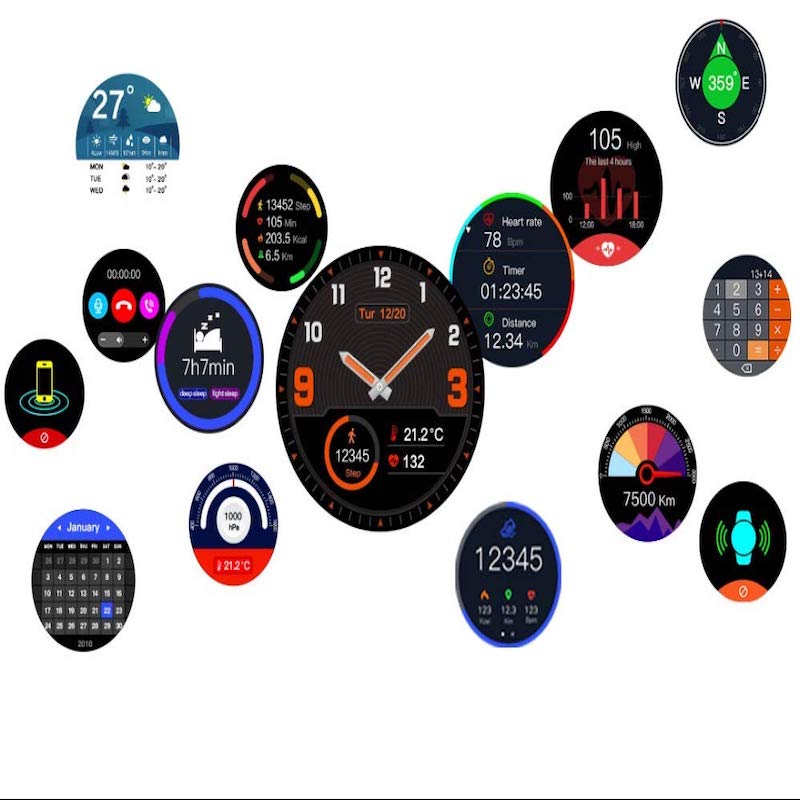 Smart Watch M1S GPS MultiSport SIM IP65 Notificaciones Brújula Android y IOS Azul