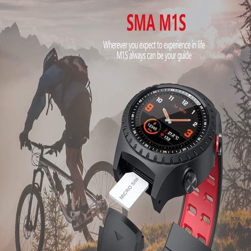 Smart Watch M1S GPS MultiSport SIM IP65 Notificaciones Brújula Android y IOS Azul