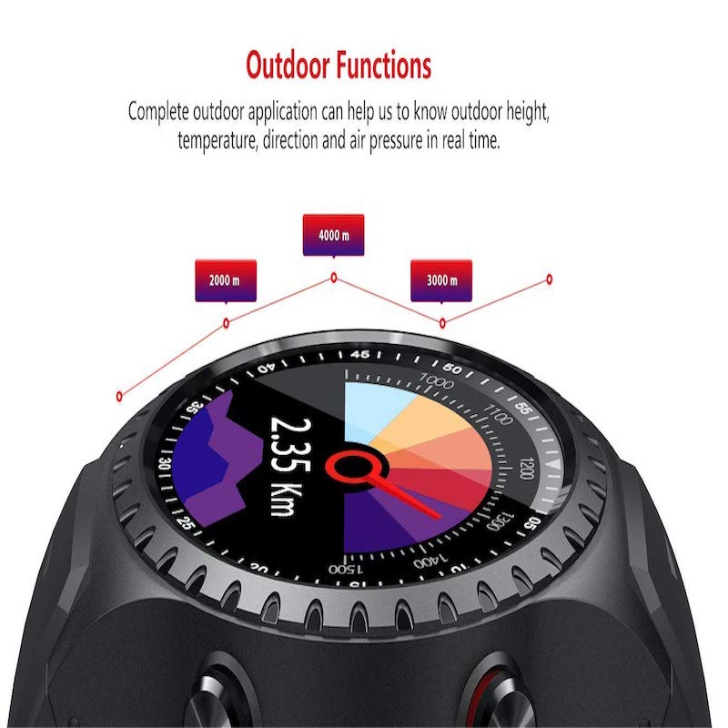 Smart Watch M1S GPS MultiSport SIM IP65 Notificaciones Brújula Android y IOS Azul