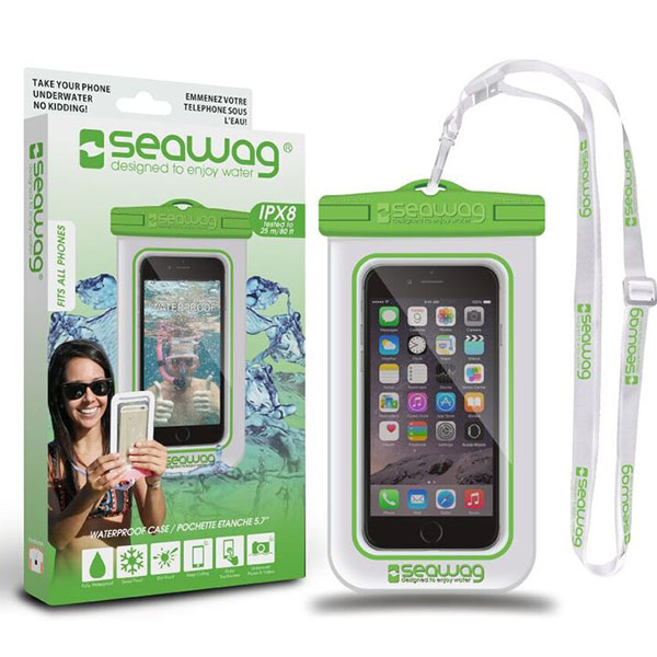 Funda Protectora SEAWAG para celular Blanca y Verde