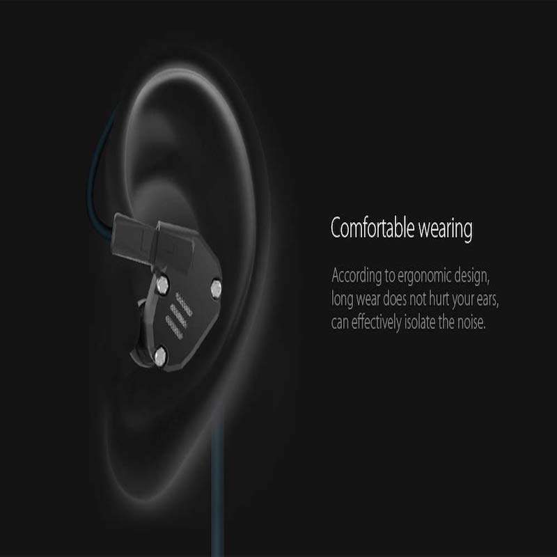 Audífonos KZ ZS6 Híbridos HIFI Quad Drivers Micrófono HD Verde