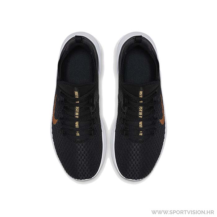 Tenis nike negro online con dorado para mujer