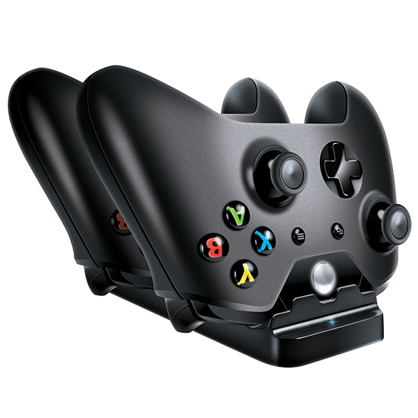 Base De Carga Negra Y Baterías Recargables Para Controles De Xbox One Marca Dreamgear