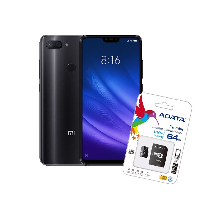Celular Xiaomi Mi 8 Lite 64GB Dual Sim RAM 4GB  6.26 Full Hd Desbloqueado NEGRO + Regalo Micro SD 64GB