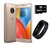 Celular Motorola Moto E4 Dorado 5" 16GB Sin Huella XT1765 + MemoriaSD 32GB + Pulsera