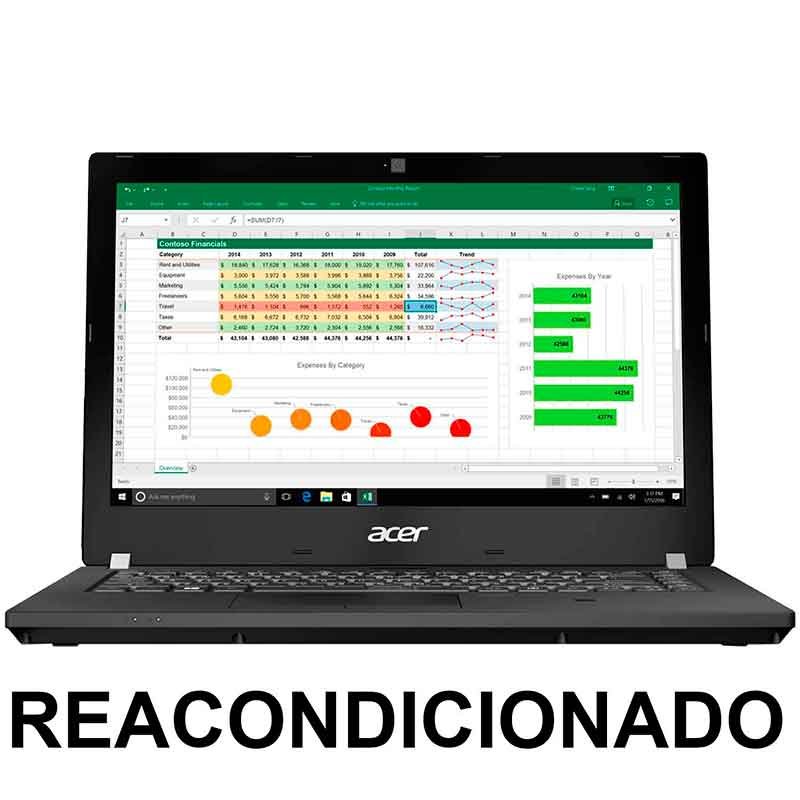Laptop ACER TravelMate TMP446-M-72N5 I7 5500U 8GB 256GB SSD 14" Win10 Pro 6M GTA ReAcondicionado 