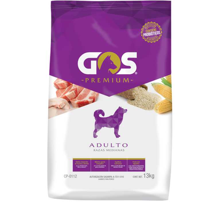 Gos Premium Adulto Razas Medianas 13 Kg