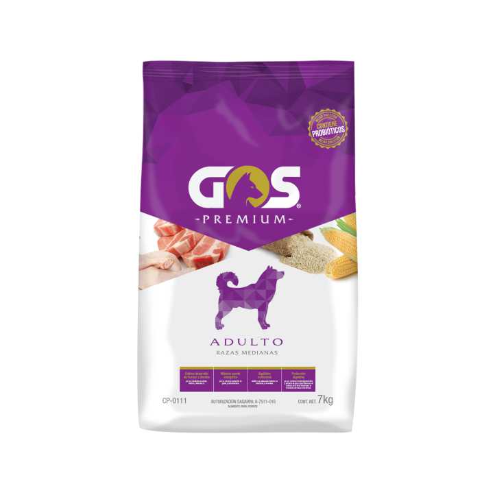 Gos Premium Adulto Razas Medianas 7 Kg