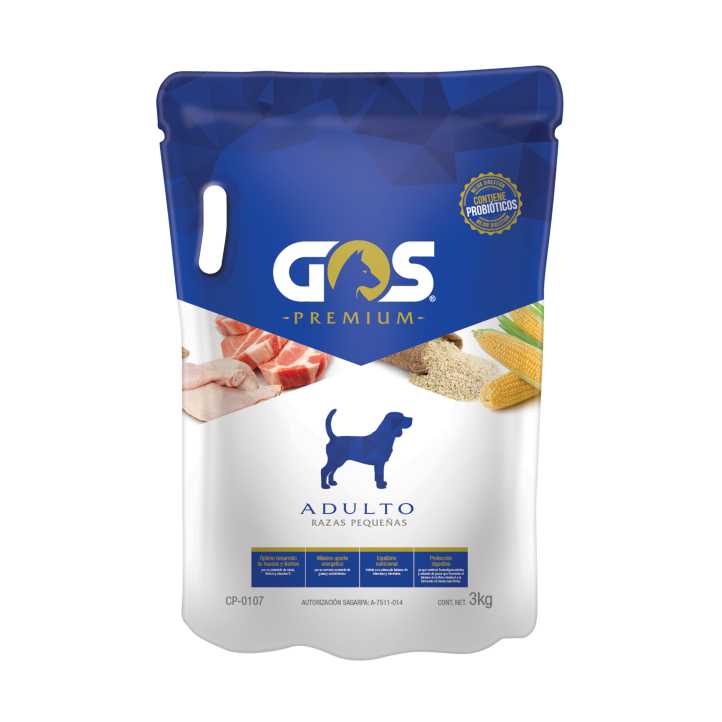 Gos Premium Adulto Razas Pequeñas 3 Kg