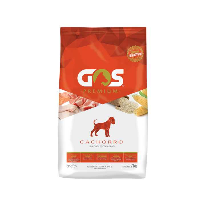 Gos Premium Cachorro Razas Medianas 7 Kg