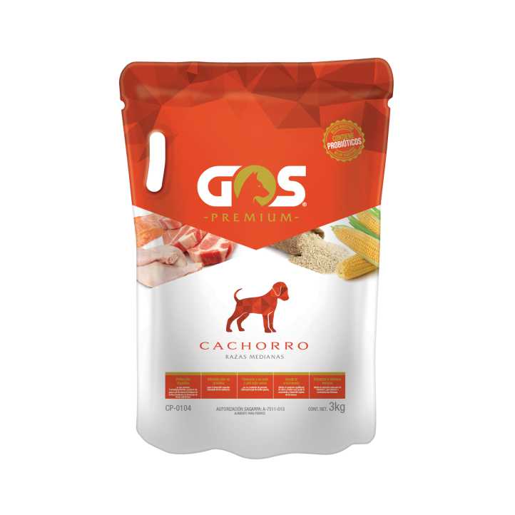 Gos Premium Cachorro Razas Medianas 3 Kg
