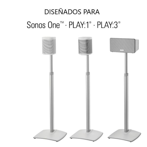 Soportes de altavoz inalámbricos Sanus WSSA2- W1 diseñados para SONOS ONE, Play: 1 y Play 3