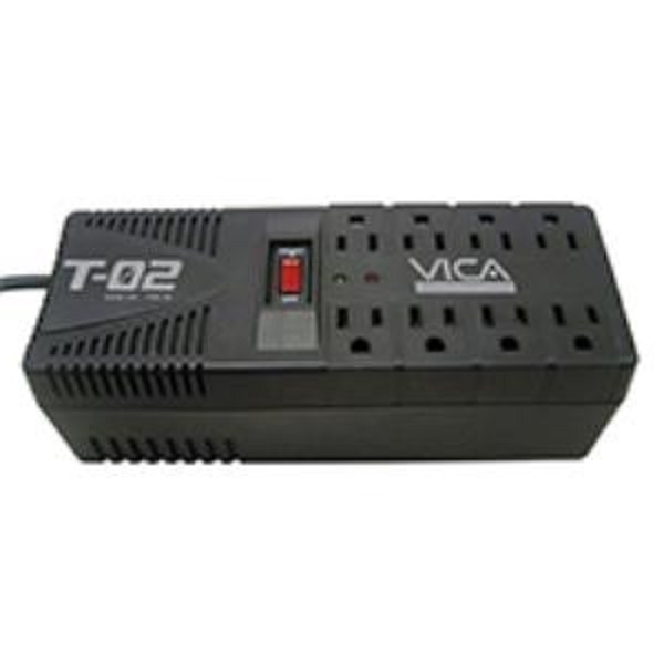 Regulador VICA T-02 Capacidad de Voltaje 1200VA/ 700 Watts.