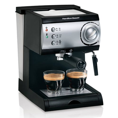 Cafetera Espresso capuchino Hamilton Beach color negro modelo 40715