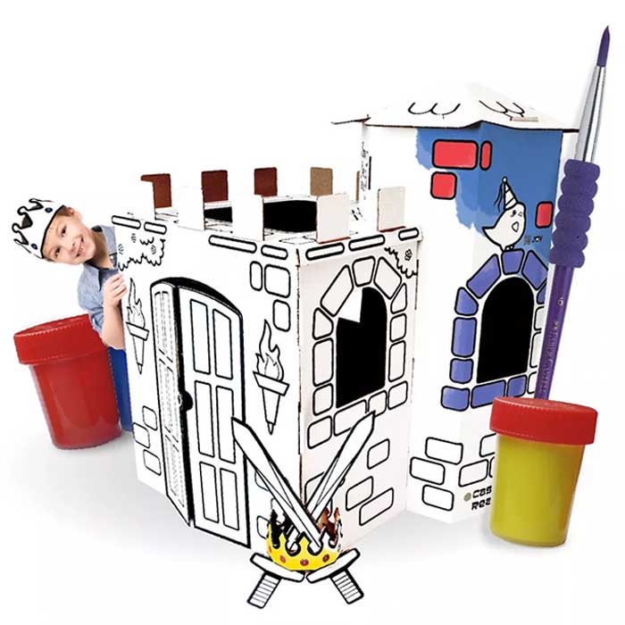 Figura Armable Para Decorar / Piedra, Papel O Tijeras / Castillo Real