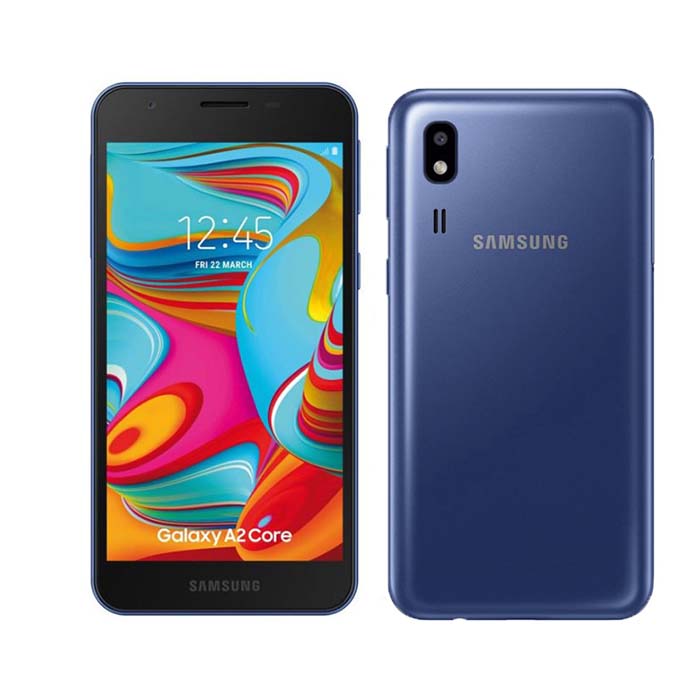 Celular Samsung A2 CORE 16GB/1GB azul nuevo desbloqueado + audífonos + microSD 32GB